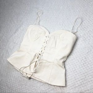 White corset top